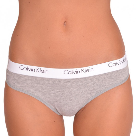 2PACK Ženske tangice Calvin Klein sive barve (QD3583E-020)