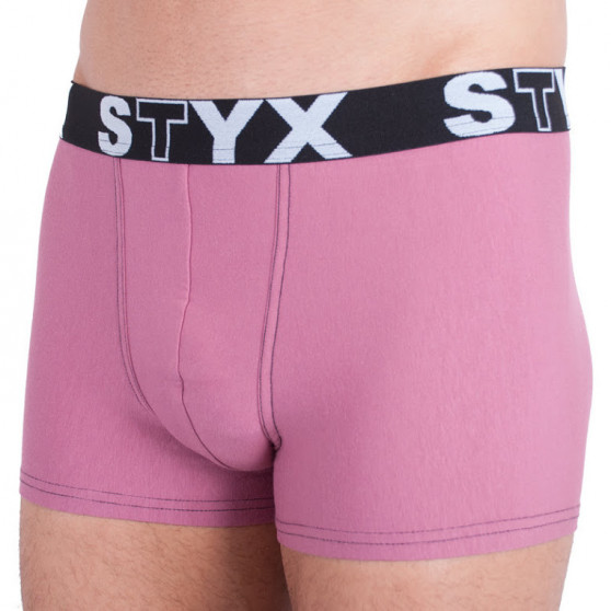 Moške boksarice Styx športni elastični trak roza (G9)