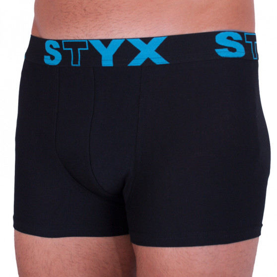 Moške boksarice Styx športna guma prevelike črne (R961)