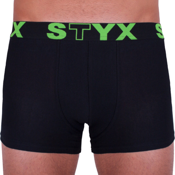 Moške boksarice Styx športna guma prevelike črne (R962)