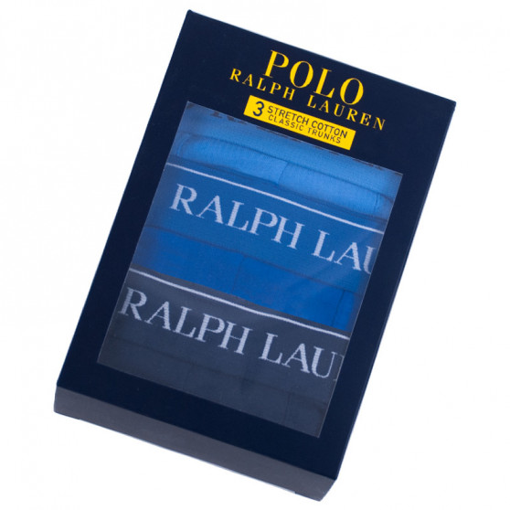 3PACK moške boksarice Ralph Lauren modre (714513424010)