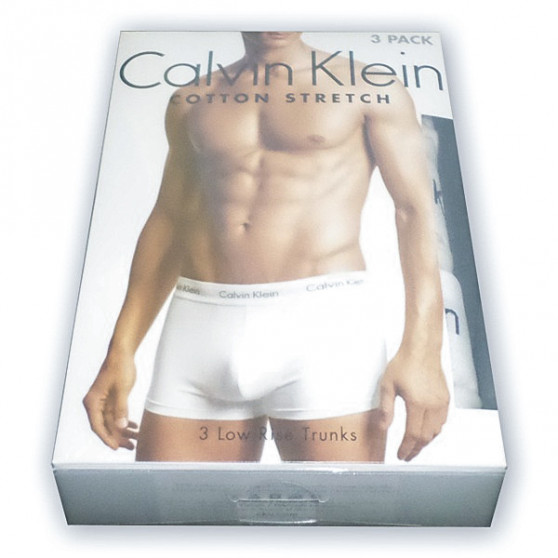 3PACK moške boksarice Calvin Klein bele (U2662G-100)