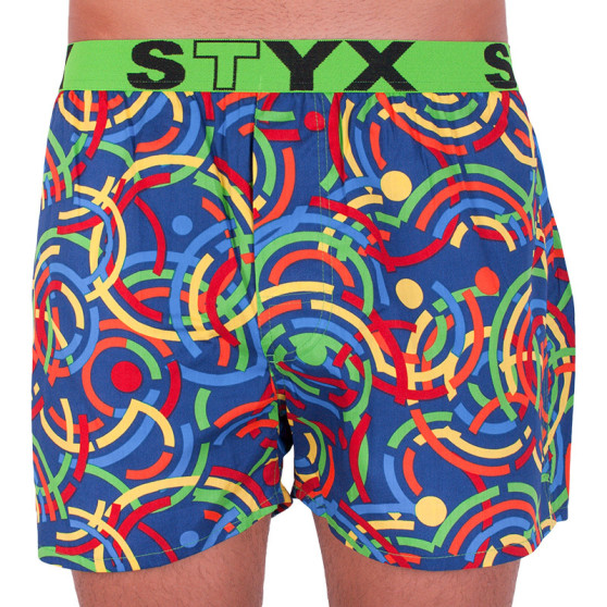 Moške boksarice Styx art športna guma barvne (B659)