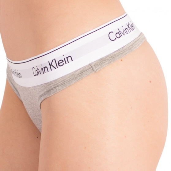 Ženske tangice Calvin Klein prevelika siva (QF5117E-020)