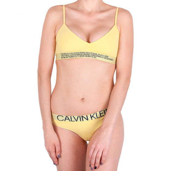 Ženske hlačke Calvin Klein rumena (QF5183E-HZY)
