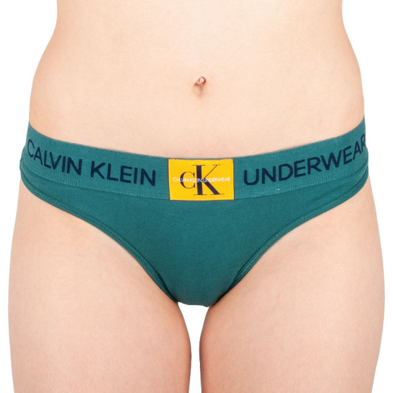 Ženske tangice Calvin Klein zelene (QF4920E-ZAY)