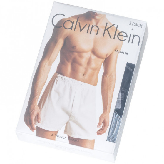 3PACK Moške boksarice Calvin Klein klasična fit večbarvne (U1732A-TMM)