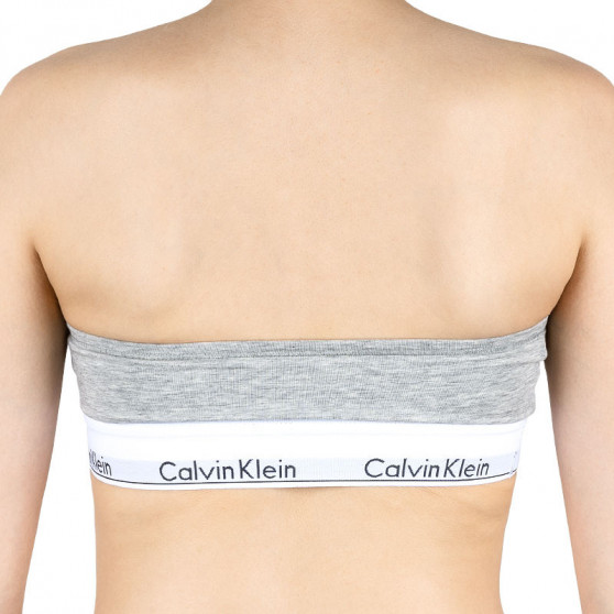 Ženski nedrček Calvin Klein bandeau sive barve (QF5295E-020)