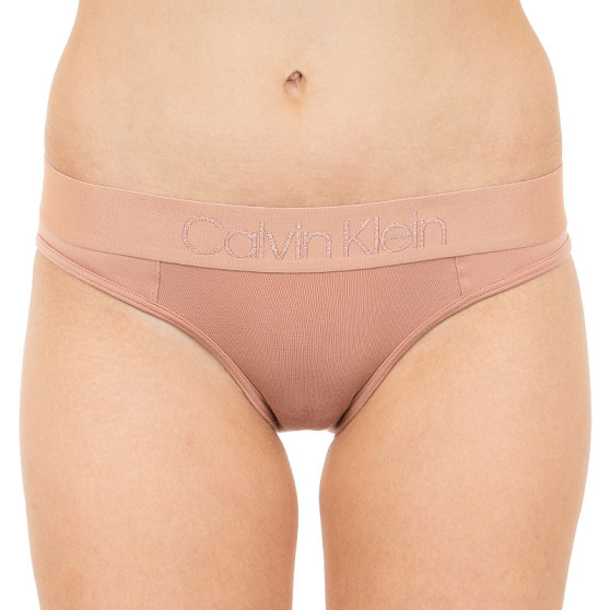 Ženske hlačke Calvin Klein rjave barve (QF4943E-YUT)