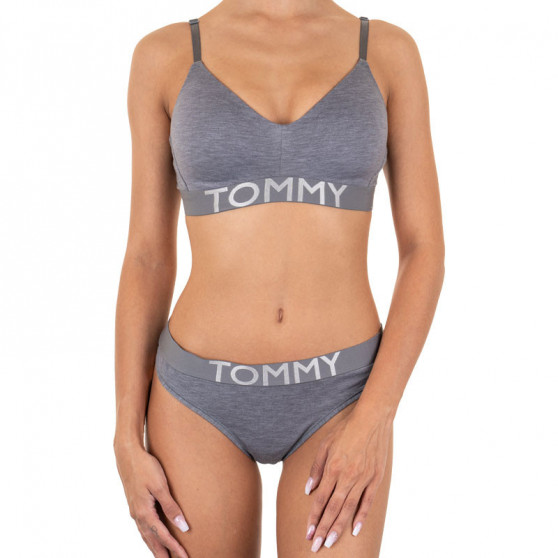 Ženske tangice Tommy Hilfiger sive barve (UW0UW01060 095)