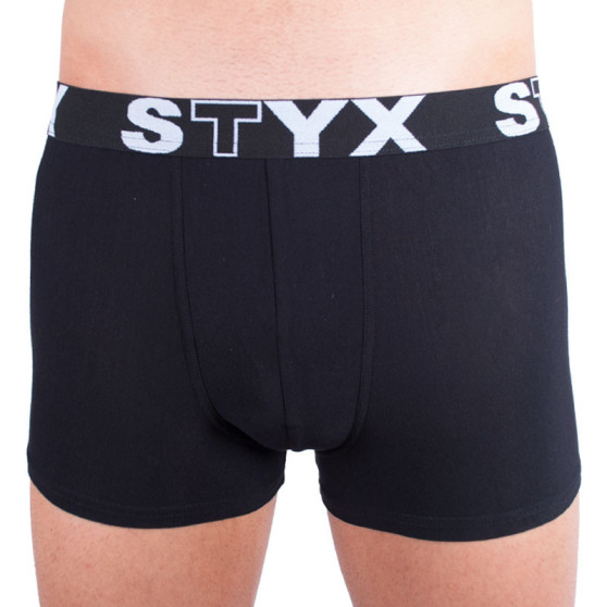 Moške boksarice Styx športna guma prevelike črne (R960)