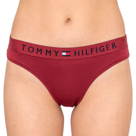 Ženske hlačke Tommy Hilfiger rdeča (UW0UW01566 629)