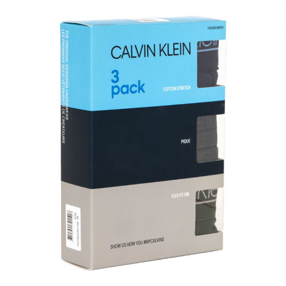3PACK Moške boksarice Calvin Klein večbarvne (NB2008A-NXB)