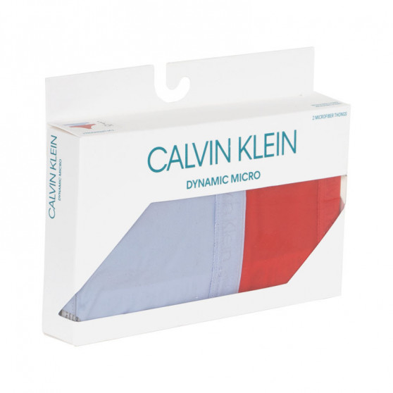2PACK ženske tangice Calvin Klein večbarvne (QD3695E-XCC)