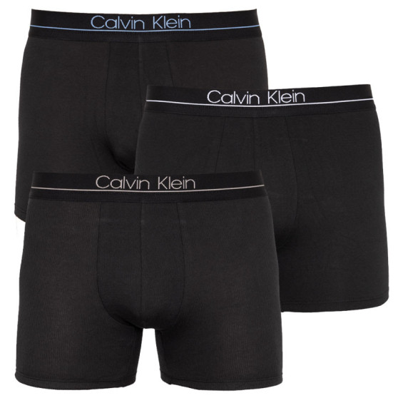 3PACK Moške boksarice Calvin Klein črne (NB2008A-001)