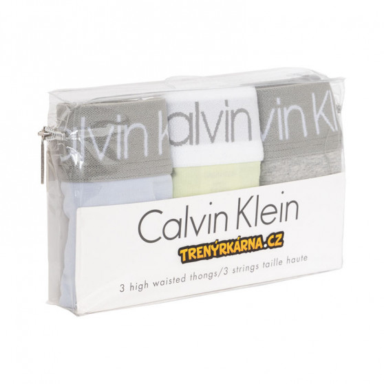 3PACK ženske tangice Calvin Klein večbarvne (QD3757E-IOB)