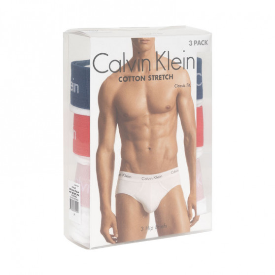 3PACK moške hlačke Calvin Klein bele (U2661G-BUH)