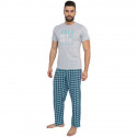 Moška dolga pižama Molvy večbarvna (AV-4311)