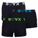 3PACK Moške boksarice Styx športna guma prevelike večbarvne (R9606162)