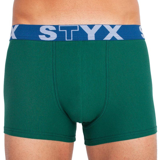 Moške boksarice Styx športna guma temno zelene (G1066)