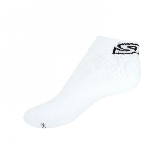 5PACK nogavice Styx bele gležnjarske nogavice s črnim napisom (H27171717171)