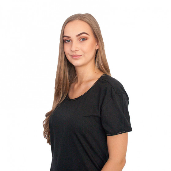 Ženska nočna srajca Calvin Klein črne (QS6104E-001)