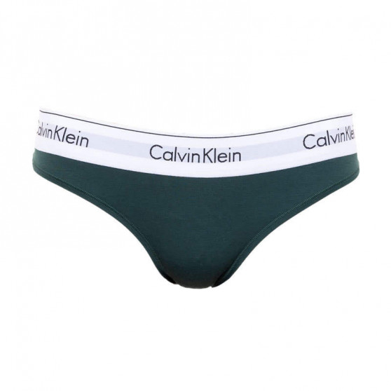Ženske hlačke Calvin Klein temno zelena (F3787E-CP2)