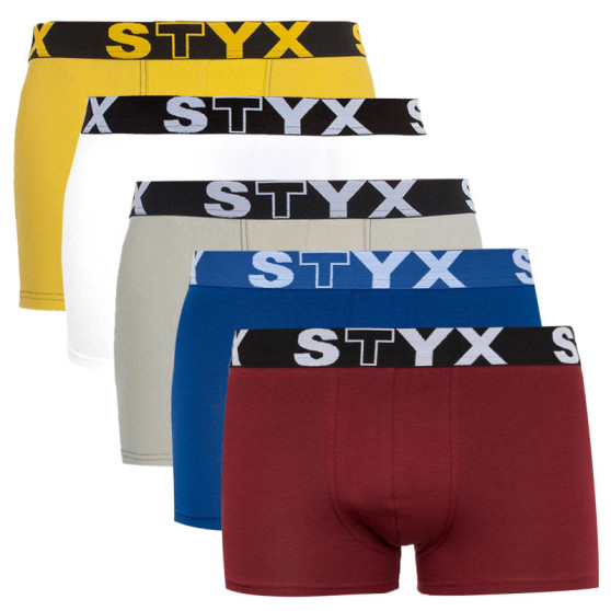5PACK moške boksarice Styx športna guma večbarvne (G96860616265)