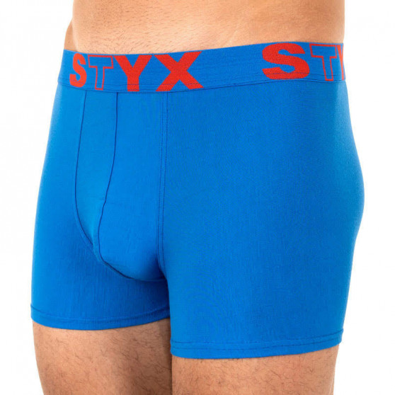 Moške boksarice Styx športna guma hlače prevelike modre barve (R967)