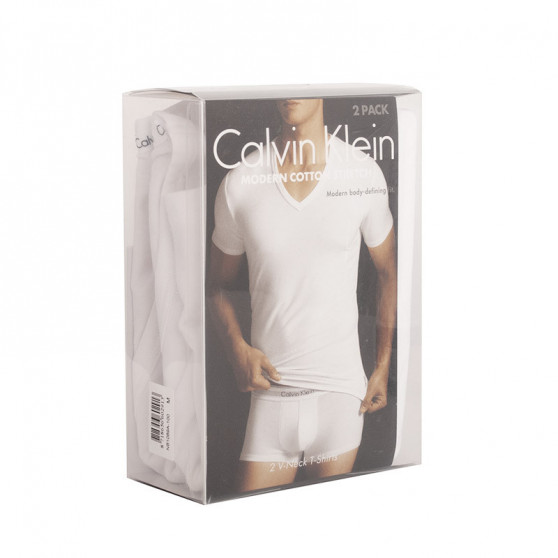 2PACK Moška majica Calvin Klein bela (NB1089A-100)