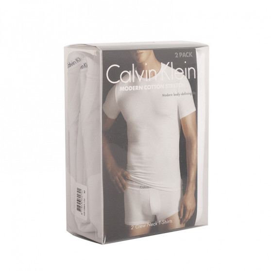 2PACK Moška majica Calvin Klein bela (NB1088A-100)