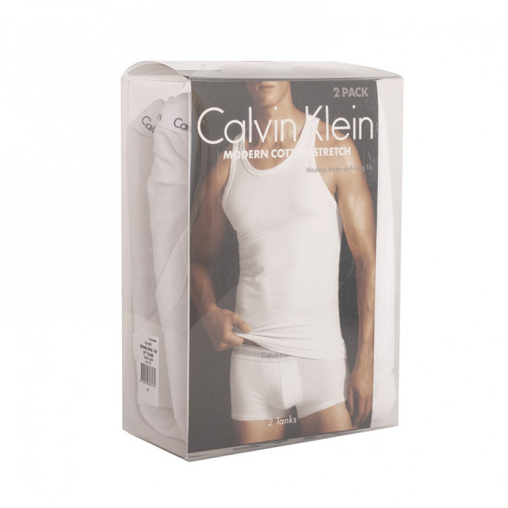 2PACK moška majica Calvin Klein bela (NB1099A-100)