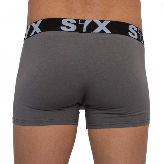 Moške boksarice Styx športna guma prevelike temno sive (R1063)