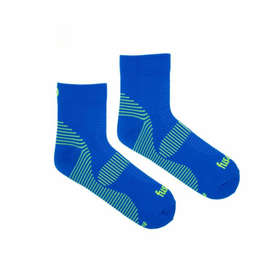 Vesele športne kompresijske nogavice Fusakle gleženj modra (--0766)