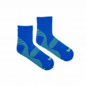 Vesele športne kompresijske nogavice Fusakle gleženj modra (--0766)