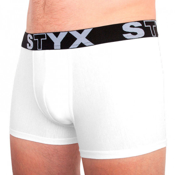 Moške boksarice Styx športna guma prevelike bele (R1061)