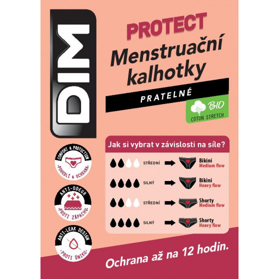 Ženske hlačke DIM menstrualna črna (D0AYB-0HZ)