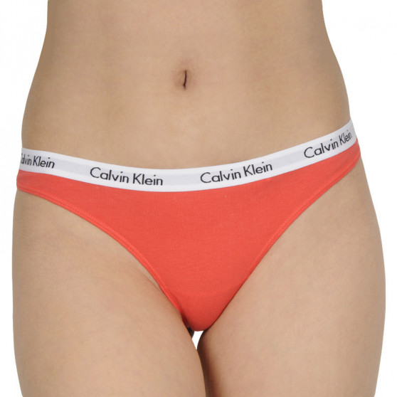 3PACK ženske tangice Calvin Klein večbarvne (QD3587E-T7V)
