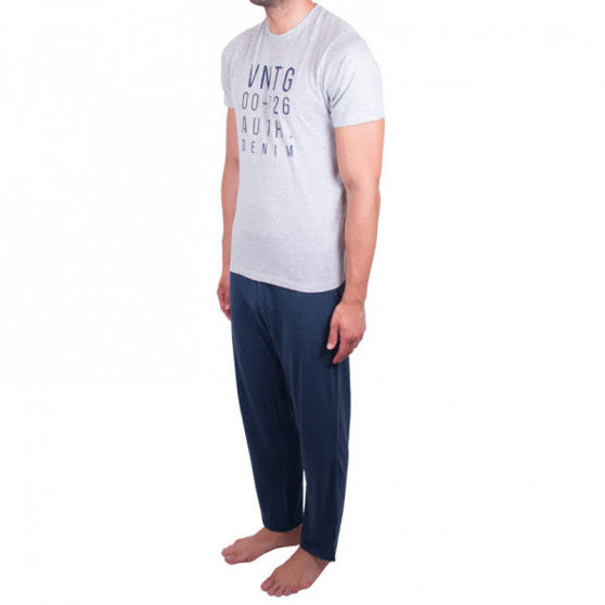 Moška pižama Molvy modra siva (AV-4310)