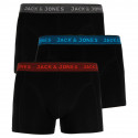 3PACK Moške boksarice Jack and Jones črne (12127816 - asphalt)