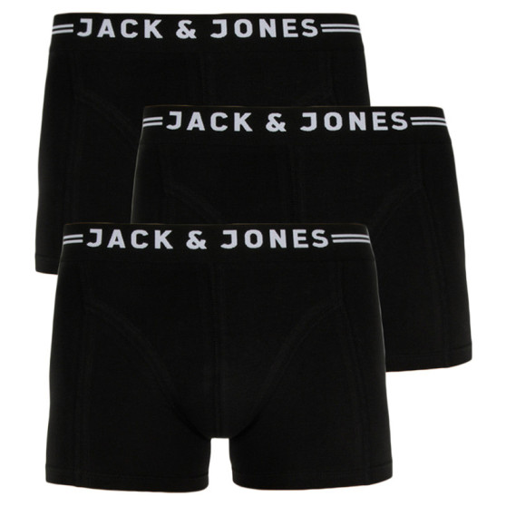 3PACK Moške boksarice Jack and Jones črne (12171944)