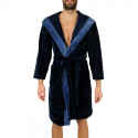 Moška halja s kapuco L&L temno modra (2107)