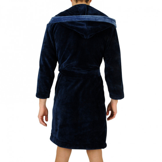 Moška halja s kapuco L&L temno modra (2107)