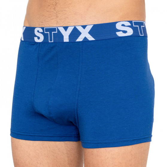 3PACK Moške boksarice Styx športna guma hlače prevelike modre barve (R9676869)