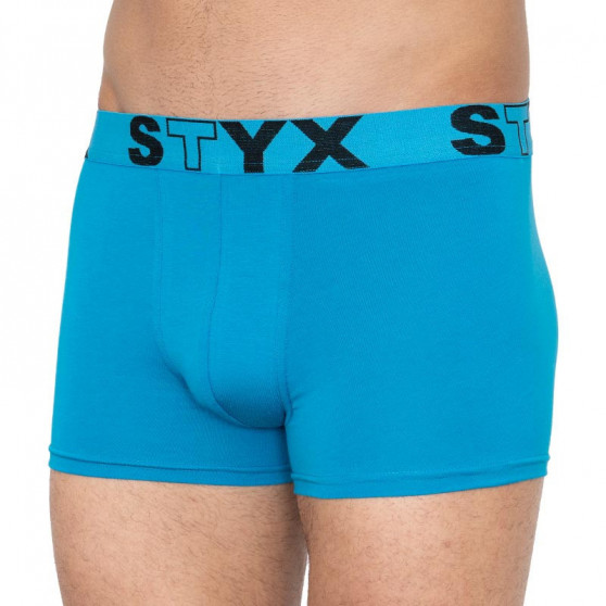 3PACK Moške boksarice Styx športna guma hlače prevelike modre barve (R9676869)