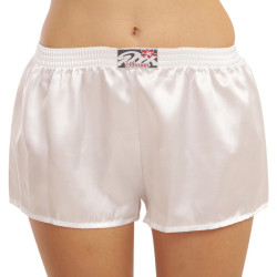 Ženske kratke hlače Styx classic elastic saten white (L1061)