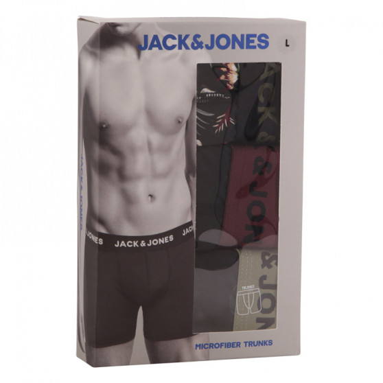 3PACK Moške boksarice Jack and Jones večbarvne (12194284 - black)