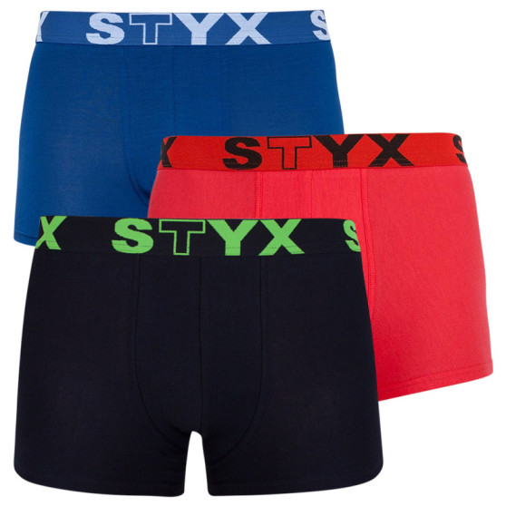 3PACK moške boksarice Styx športna guma večbarvne (G9626864)