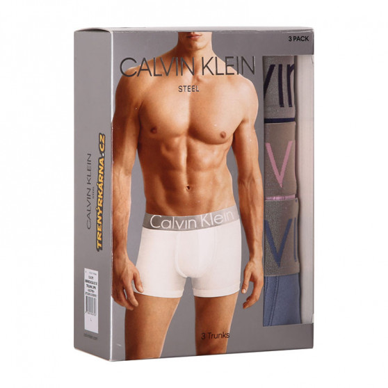 3PACK Moške boksarice Calvin Klein večbarvne (NB2453A-X1X)