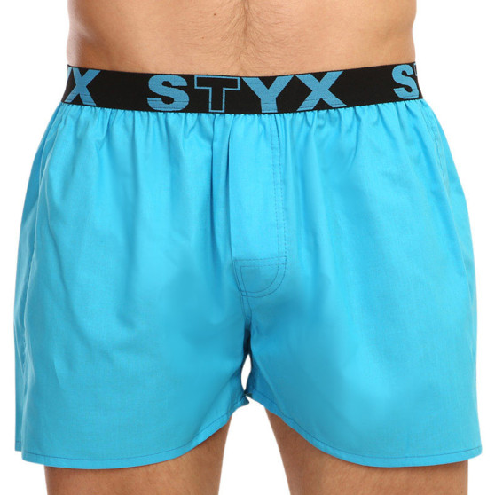 Moške boksarice Styx športna guma svetlo modre (B969)
